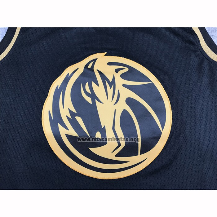 Camiseta Golden Edition Dallas Mavericks Luka Doncic NO 77 Negro
